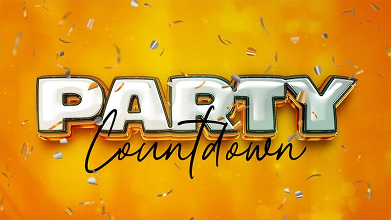 Yellow Confetti Party Countdown